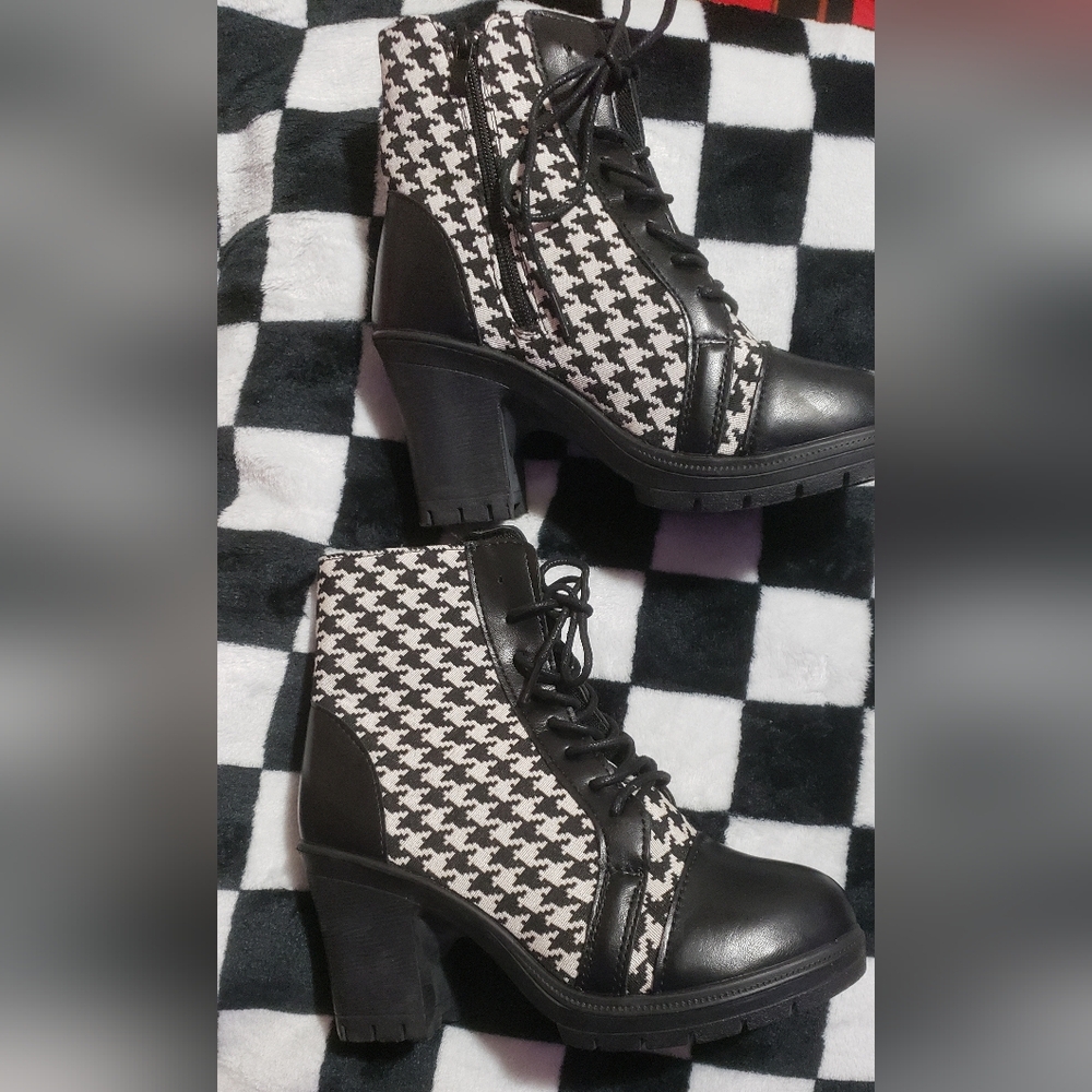 Stylish Black and White Women's Boots